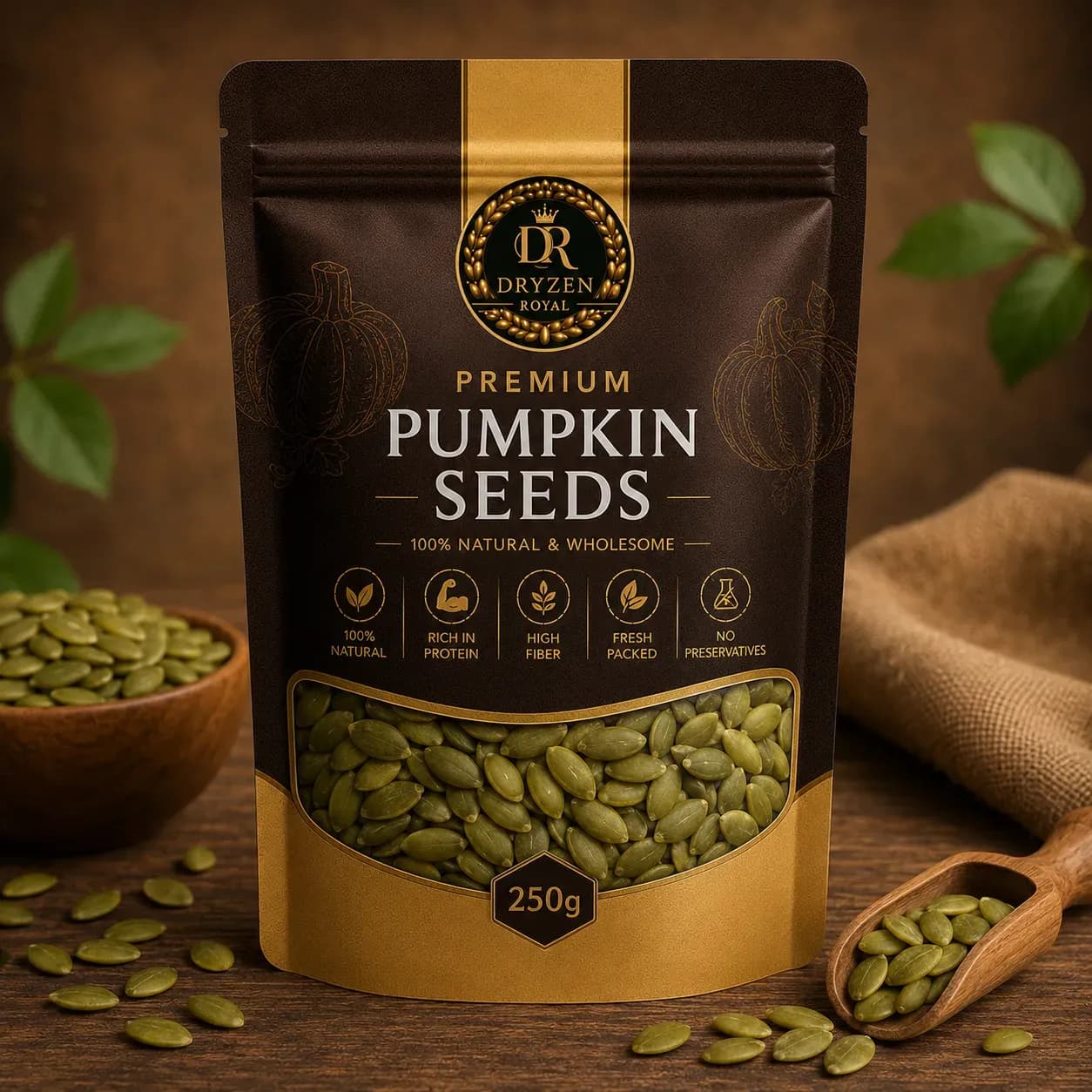 Premium Pumpkin Seeds (Kaddu Beej) Dryzen Royal